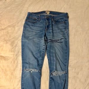 J-Crew medium wash toothpick jeans
